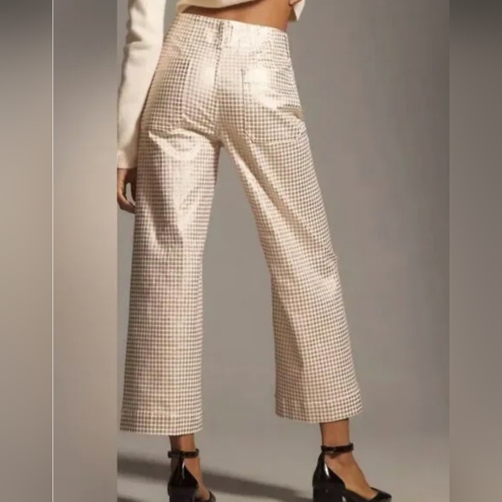 Maeve Cream and Rose Gold Dot Pants